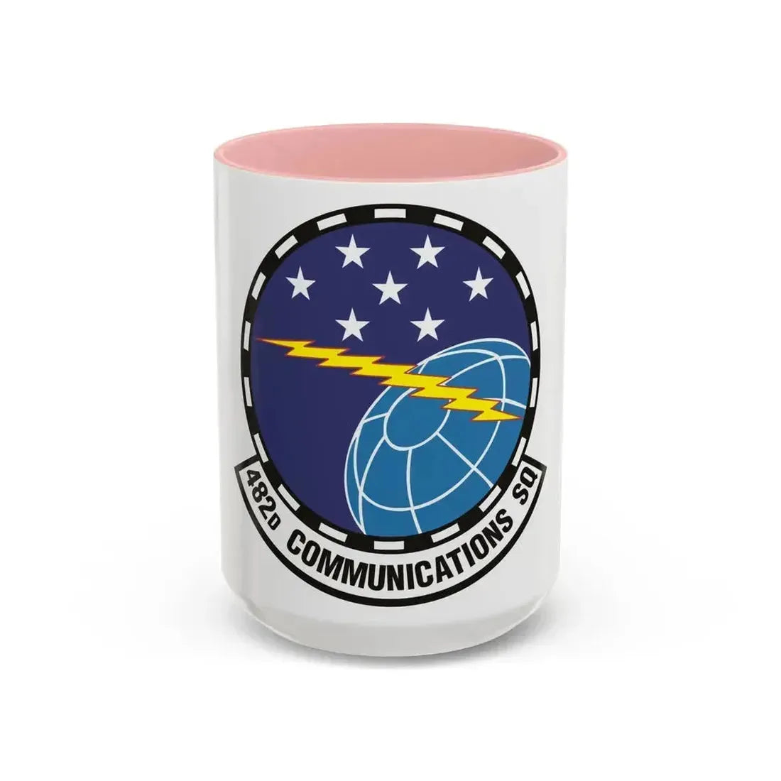 482d Communications Squadron (U.S. Air Force) Accent Coffee Mug 15oz Pink - Go Mug Yourself