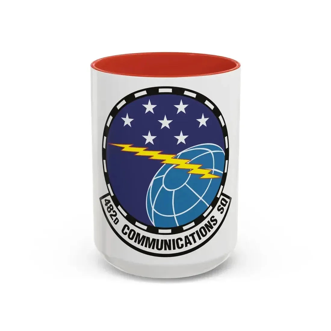 482d Communications Squadron (U.S. Air Force) Accent Coffee Mug 15oz Red - Go Mug Yourself