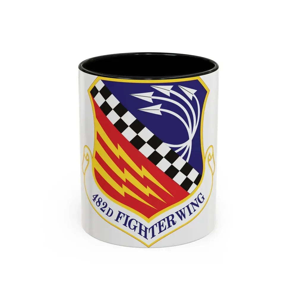 482d Fighter Wing (U.S. Air Force) Accent Coffee Mug 11oz Black - Go Mug Yourself
