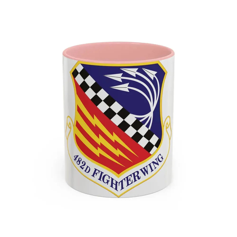 482d Fighter Wing (U.S. Air Force) Accent Coffee Mug 11oz Pink - Go Mug Yourself