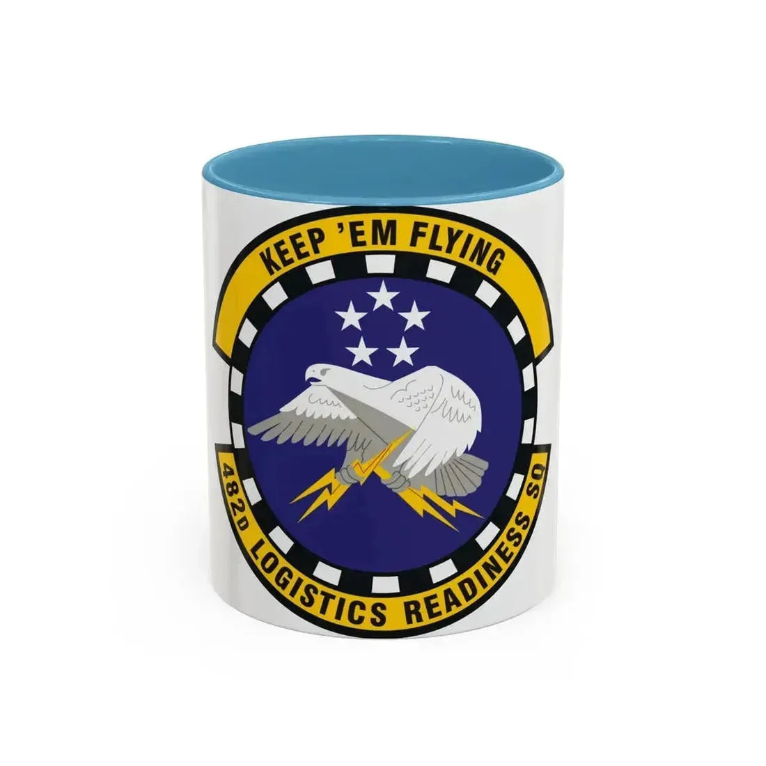 482d Logistics Readiness Squadron (U.S. Air Force) Accent Coffee Mug 11oz Light Blue - Go Mug Yourself