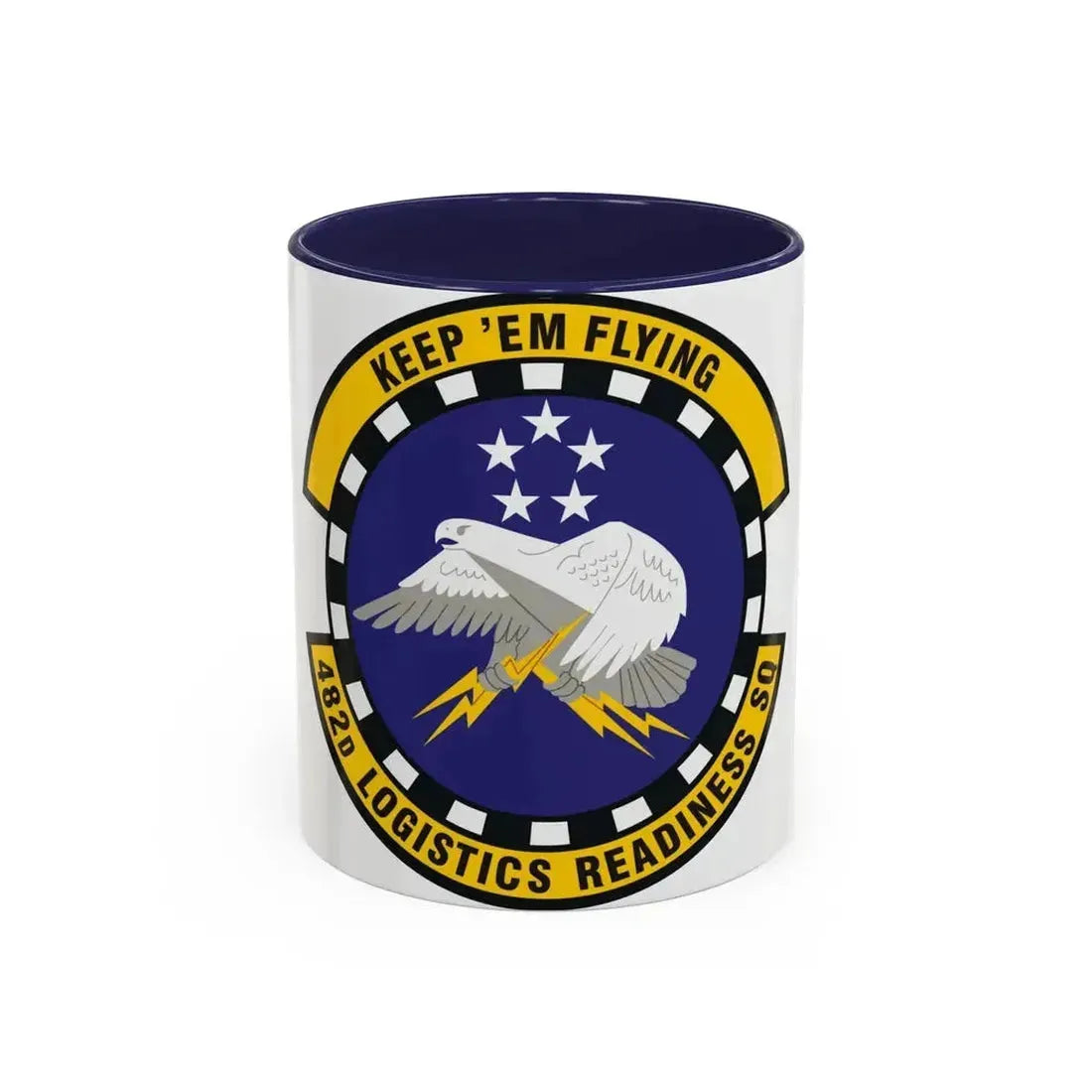 482d Logistics Readiness Squadron (U.S. Air Force) Accent Coffee Mug 11oz Navy - Go Mug Yourself