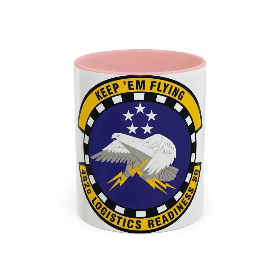482d Logistics Readiness Squadron (U.S. Air Force) Accent Coffee Mug 11oz Pink - Go Mug Yourself
