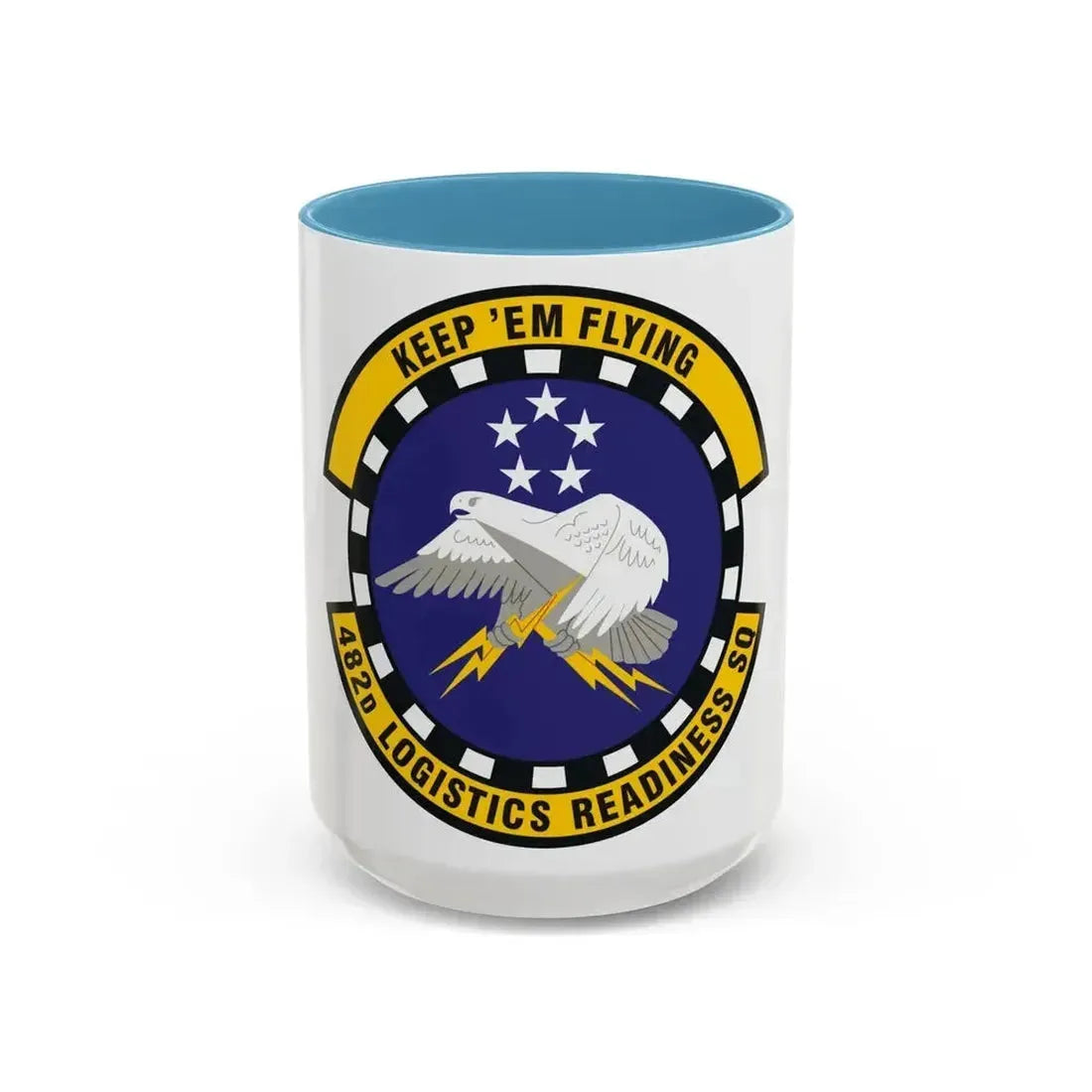 482d Logistics Readiness Squadron (U.S. Air Force) Accent Coffee Mug 15oz Light Blue - Go Mug Yourself