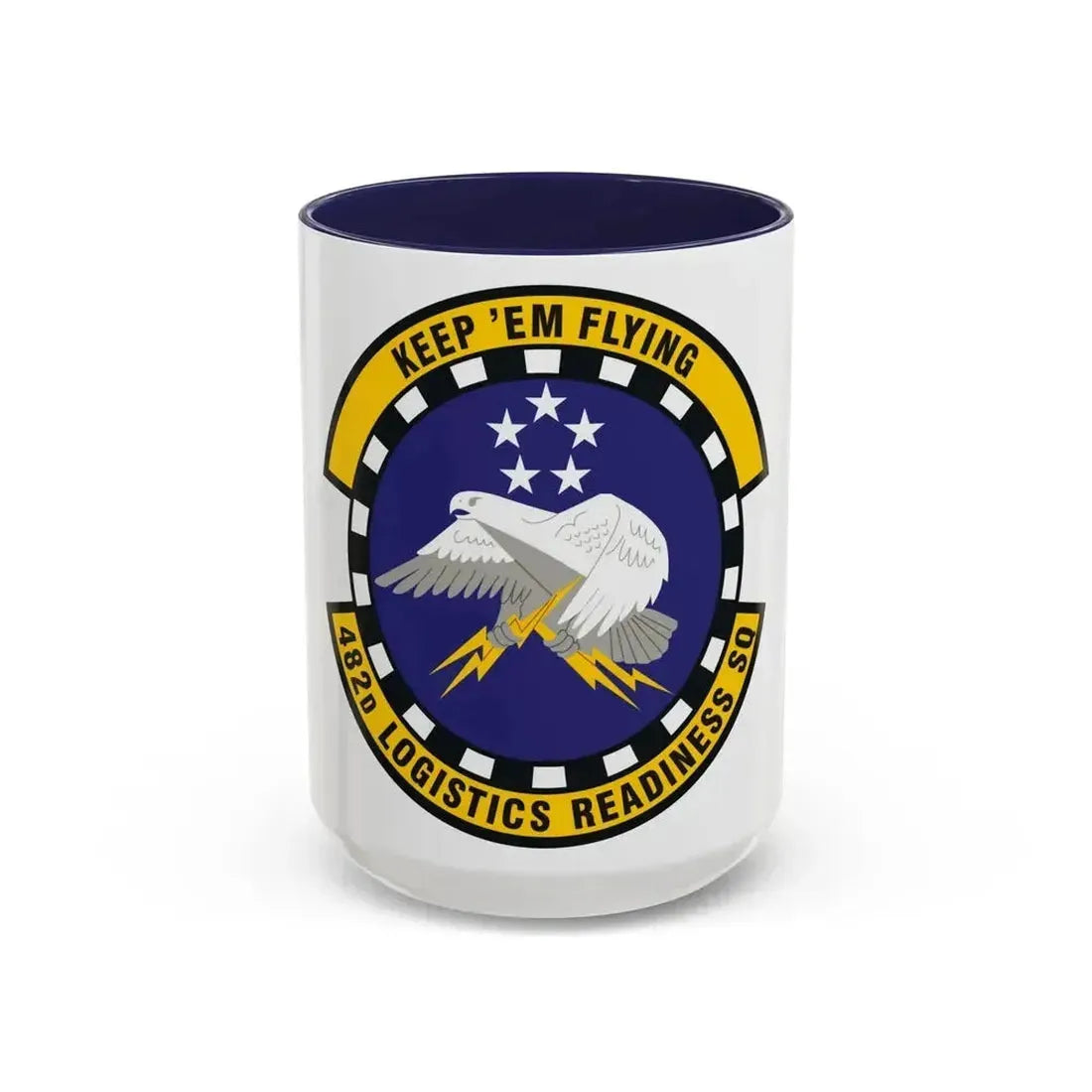 482d Logistics Readiness Squadron (U.S. Air Force) Accent Coffee Mug 15oz Navy - Go Mug Yourself