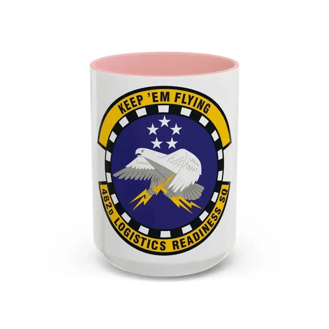 482d Logistics Readiness Squadron (U.S. Air Force) Accent Coffee Mug 15oz Pink - Go Mug Yourself