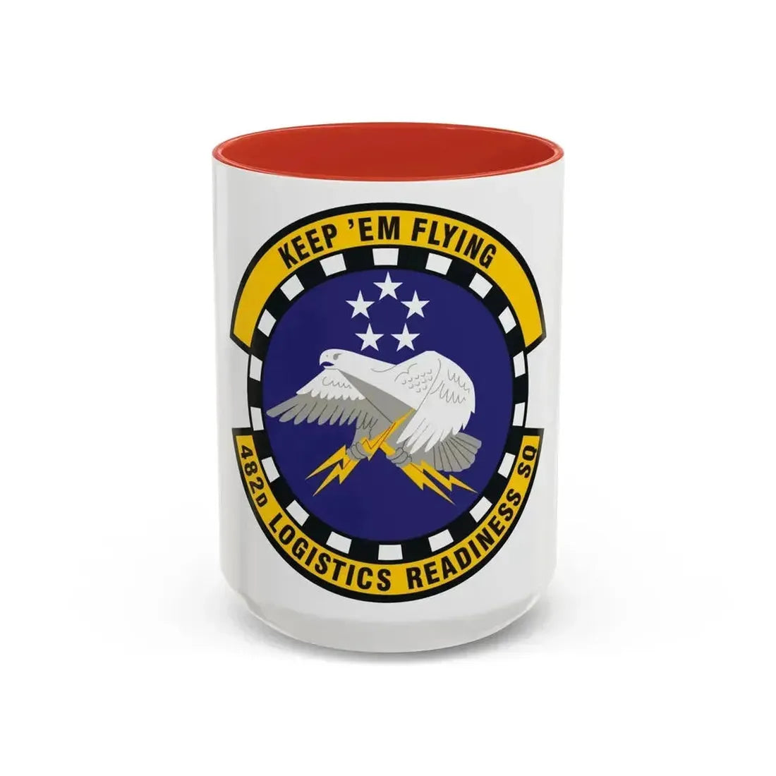 482d Logistics Readiness Squadron (U.S. Air Force) Accent Coffee Mug 15oz Red - Go Mug Yourself