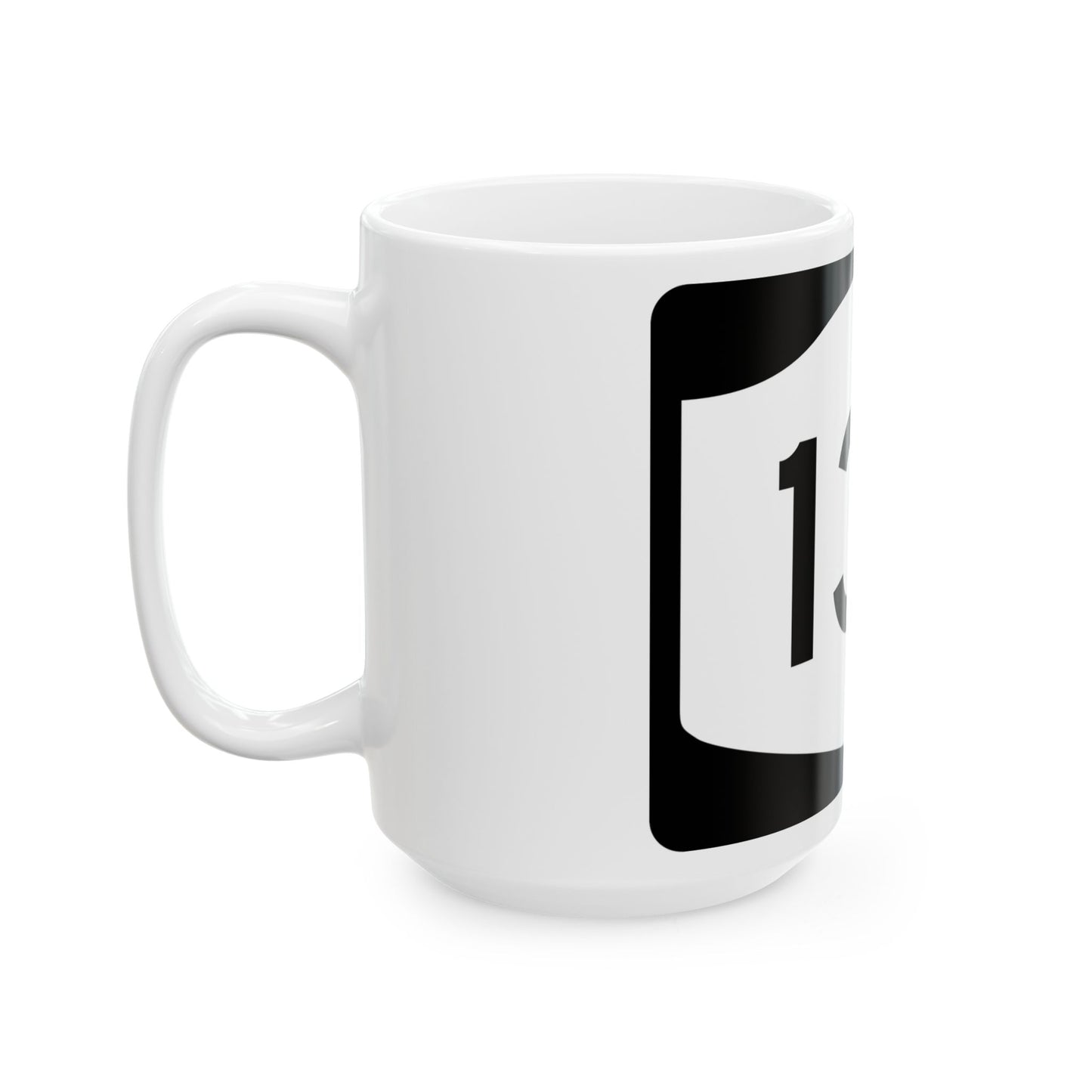 NY-13A (New York) (Road Sign) White Coffee Mug