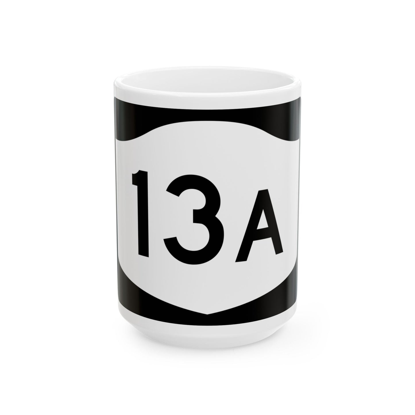 NY-13A (New York) (Road Sign) White Coffee Mug