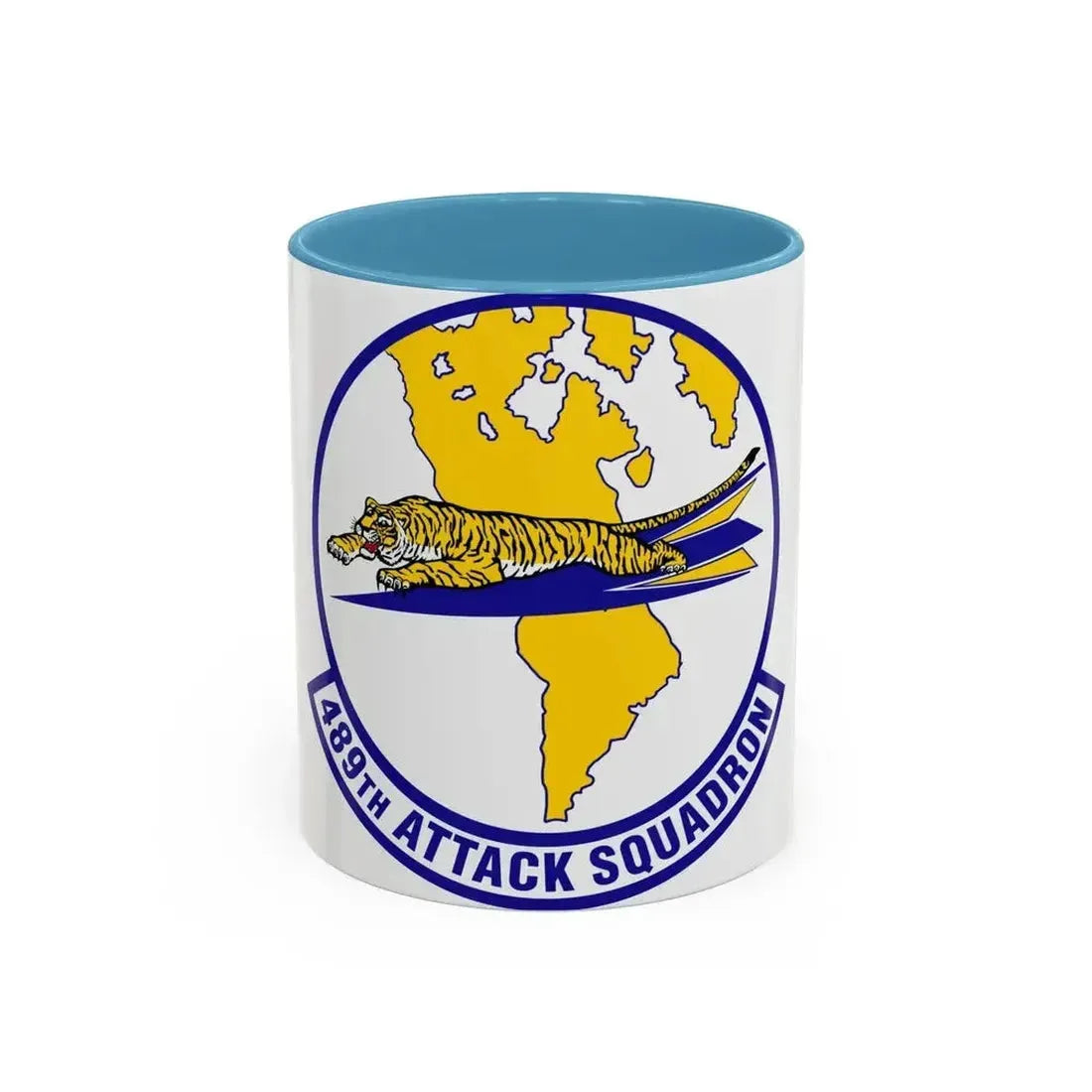489 Attack Sq ACC (U.S. Air Force) Accent Coffee Mug 11oz Light Blue - Go Mug Yourself