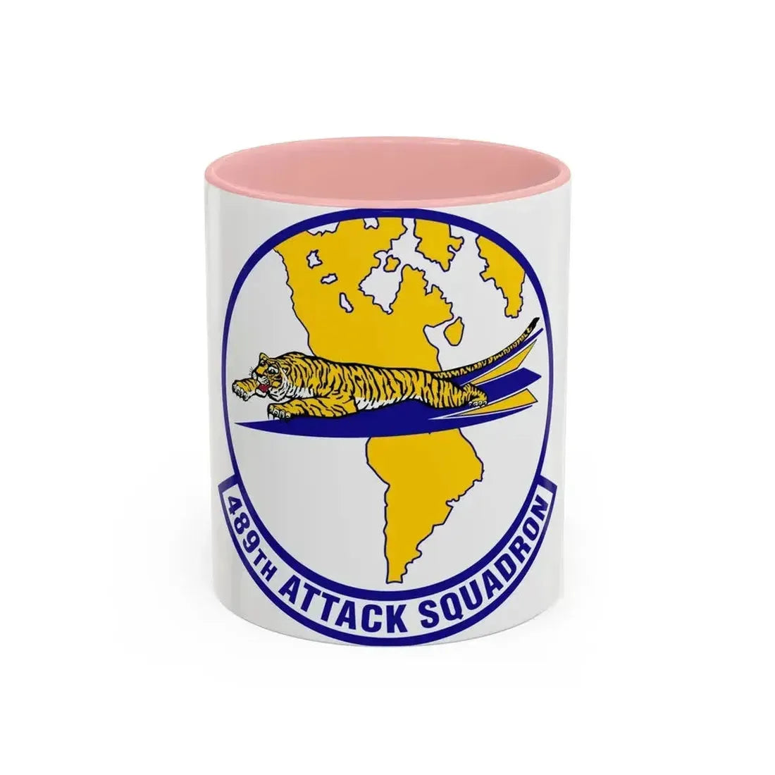 489 Attack Sq ACC (U.S. Air Force) Accent Coffee Mug 11oz Pink - Go Mug Yourself