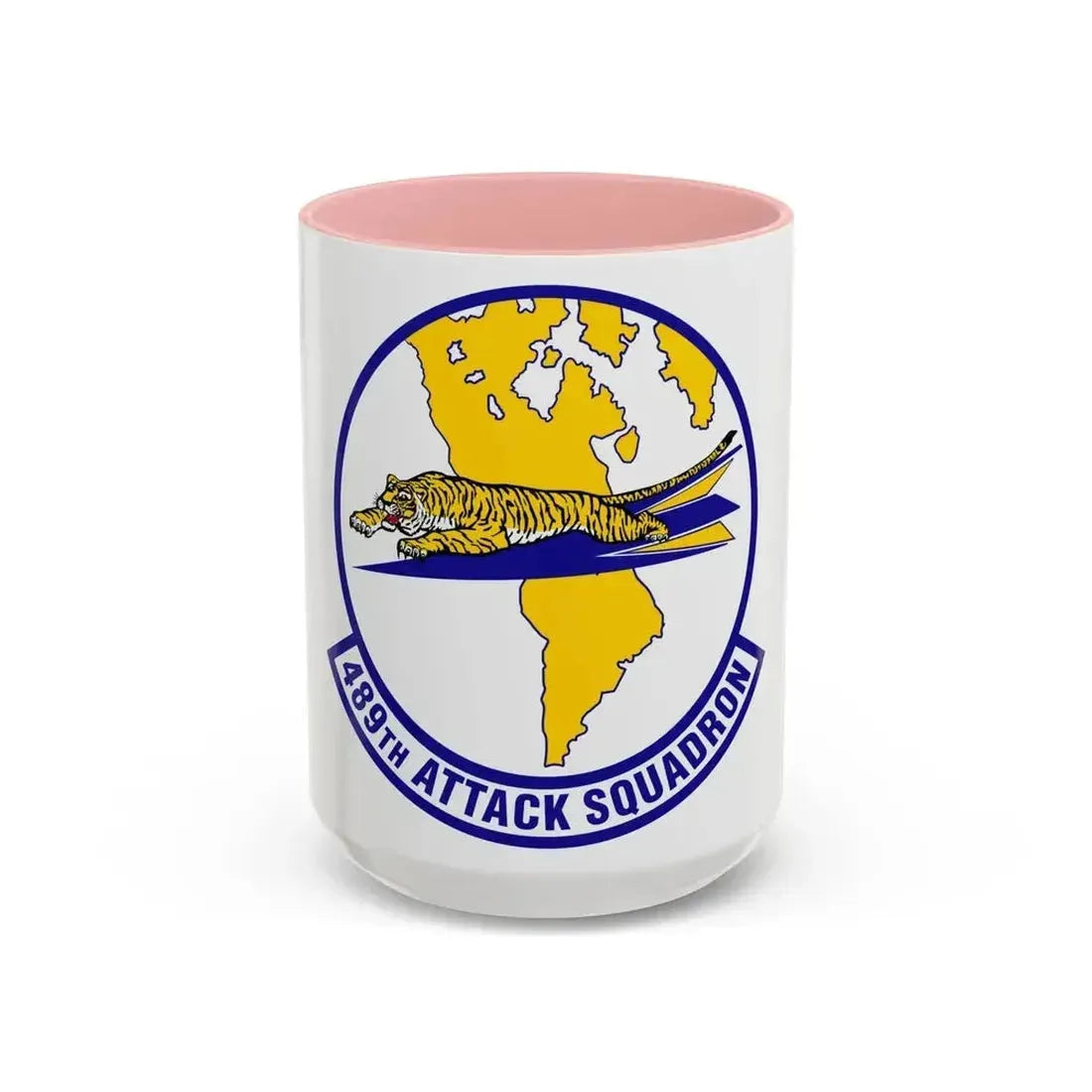 489 Attack Sq ACC (U.S. Air Force) Accent Coffee Mug 15oz Pink - Go Mug Yourself