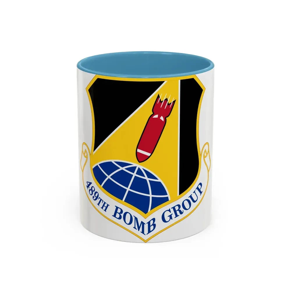 489 Bomb Group AFRC (U.S. Air Force) Accent Coffee Mug 11oz Light Blue - Go Mug Yourself