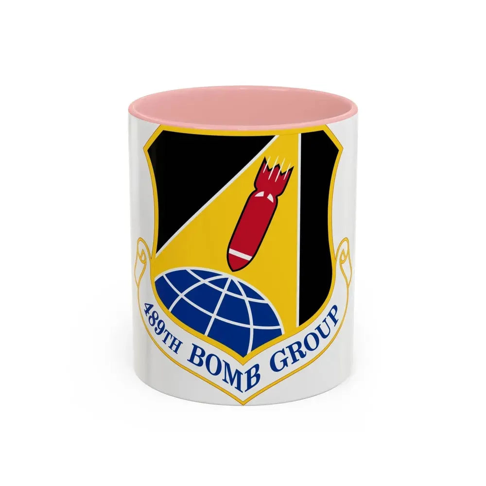 489 Bomb Group AFRC (U.S. Air Force) Accent Coffee Mug 11oz Pink - Go Mug Yourself