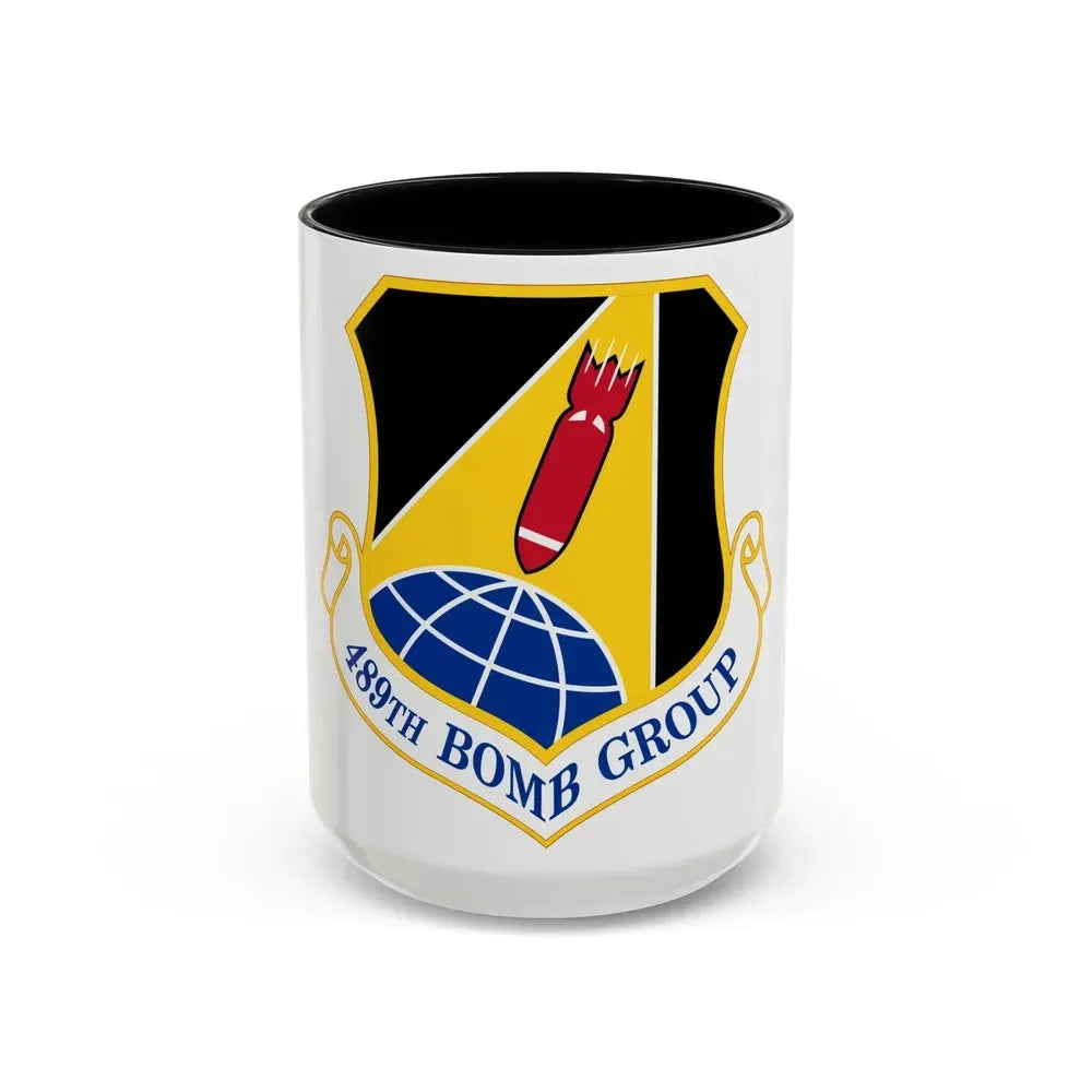 489 Bomb Group AFRC (U.S. Air Force) Accent Coffee Mug 15oz Black - Go Mug Yourself