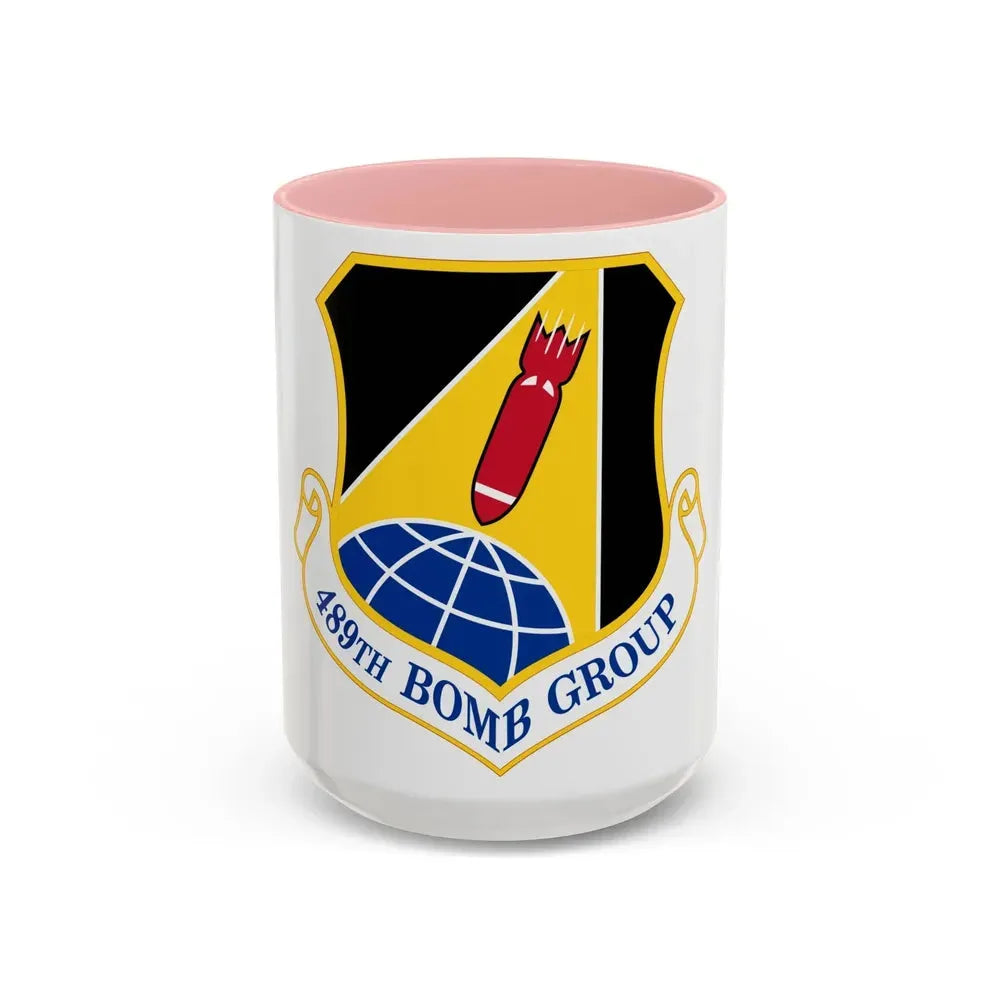 489 Bomb Group AFRC (U.S. Air Force) Accent Coffee Mug 15oz Pink - Go Mug Yourself