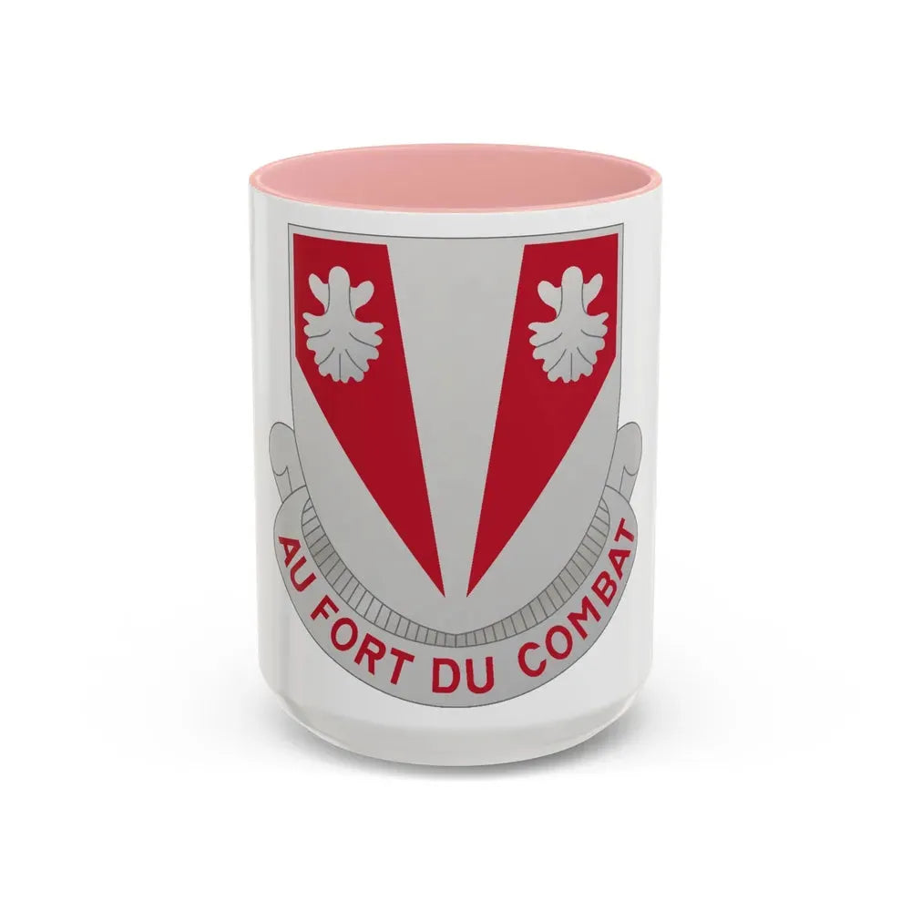 489 Engineer Battalion (U.S. Army) Accent Coffee Mug 15oz Pink - Go Mug Yourself