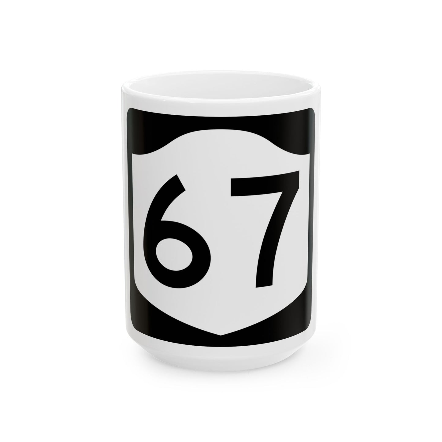 NY-67 (New York) (Road Sign) White Coffee Mug