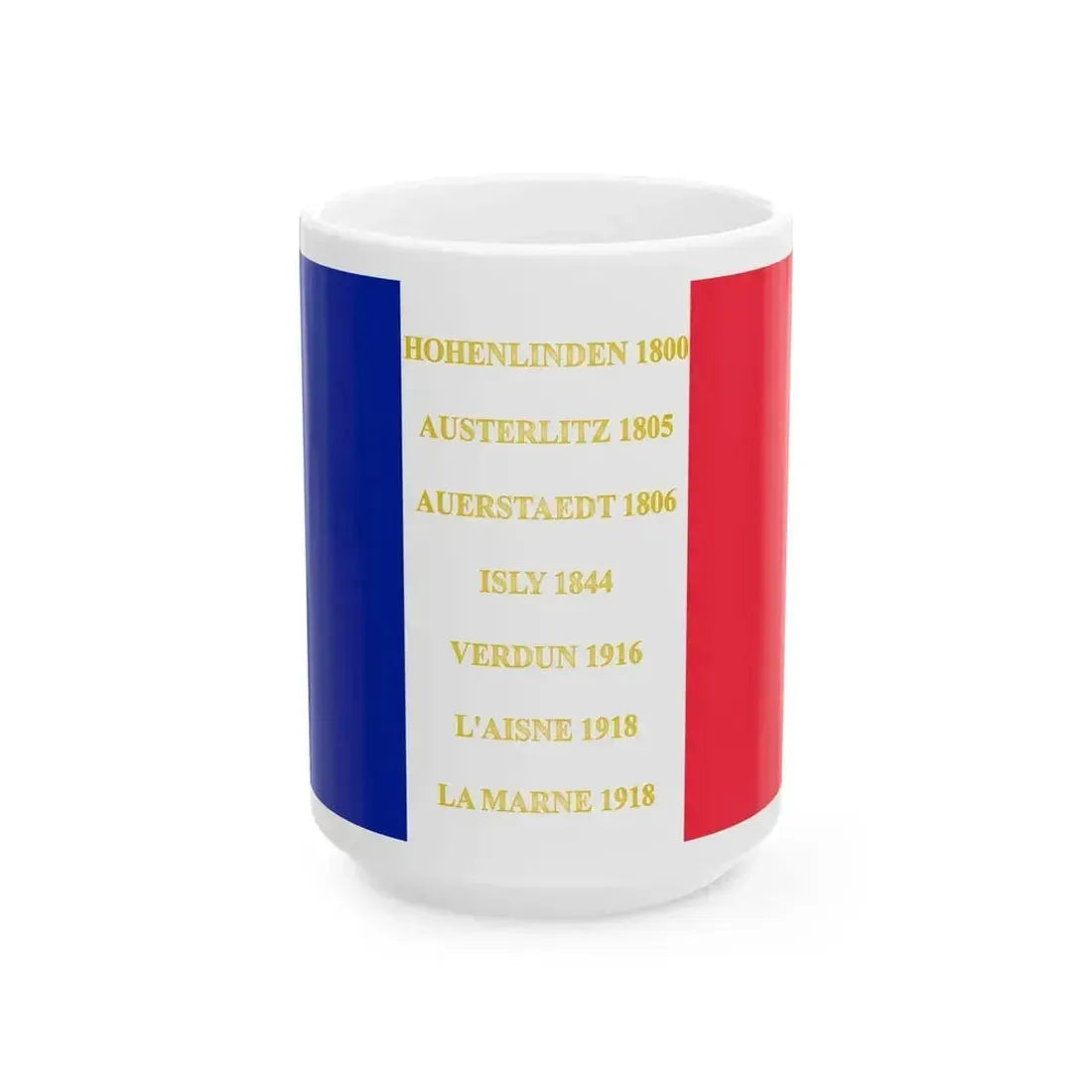 48e regiment dinfanterie de ligne - drapeau (France) White Coffee Mug 15oz - Go Mug Yourself
