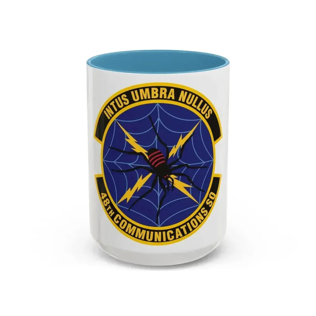 48th Communications Squadron (U.S. Air Force) Accent Coffee Mug 15oz Light Blue - Go Mug Yourself
