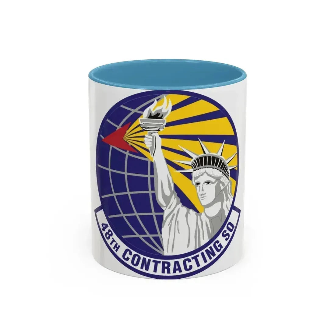 48th Contracting Squadron (U.S. Air Force) Accent Coffee Mug 11oz Light Blue - Go Mug Yourself