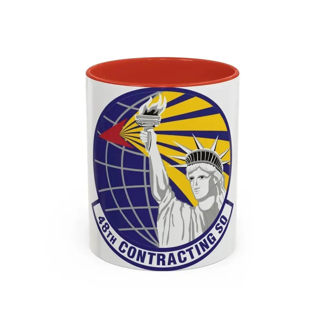 48th Contracting Squadron (U.S. Air Force) Accent Coffee Mug 11oz Red - Go Mug Yourself