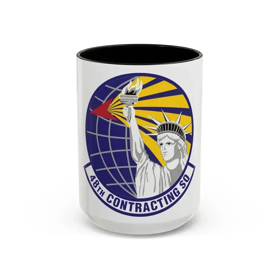 48th Contracting Squadron (U.S. Air Force) Accent Coffee Mug 15oz Black - Go Mug Yourself