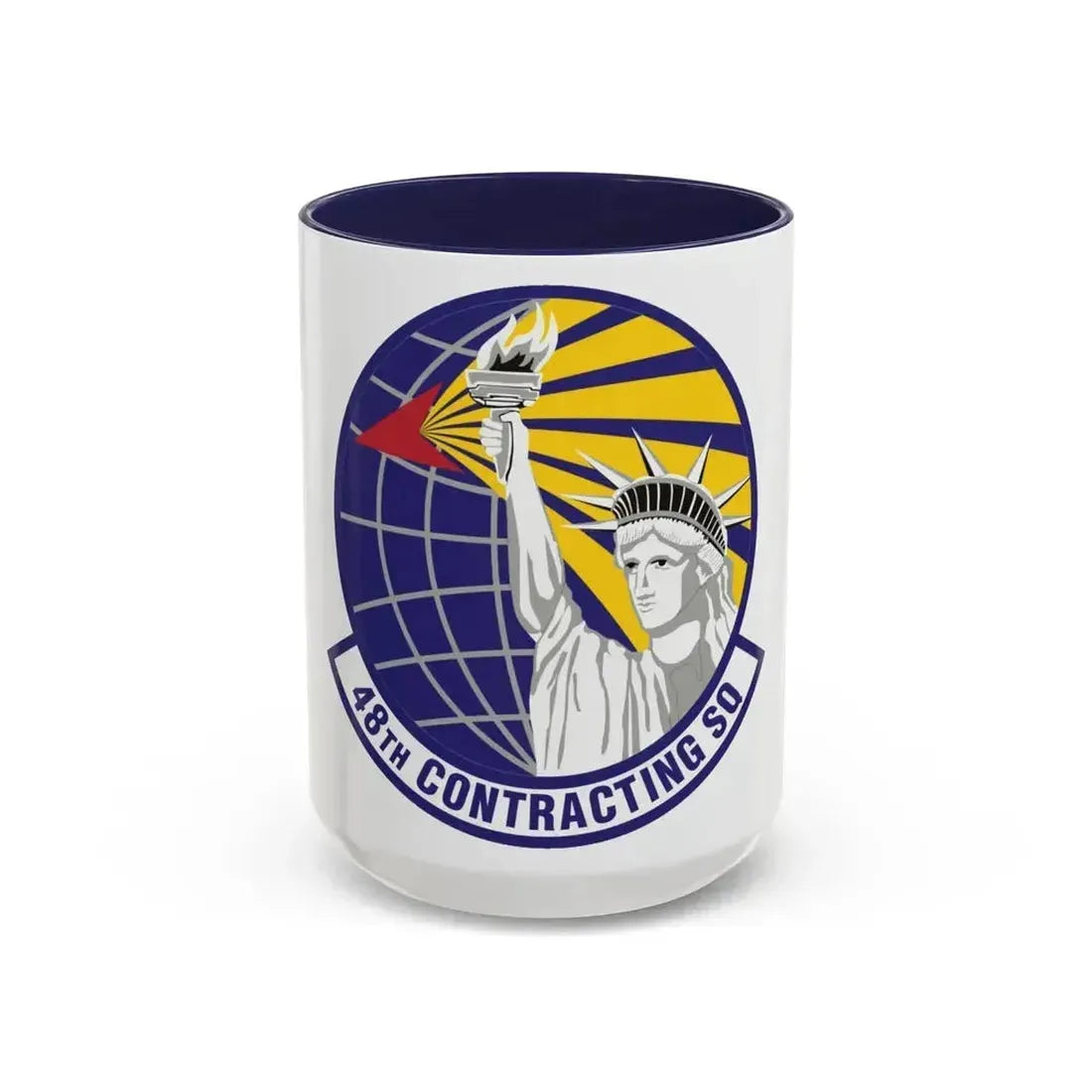 48th Contracting Squadron (U.S. Air Force) Accent Coffee Mug 15oz Navy - Go Mug Yourself