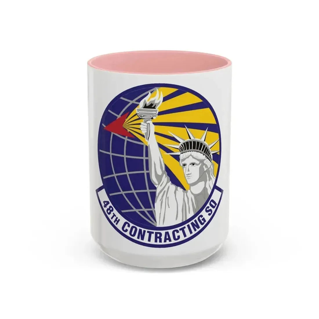 48th Contracting Squadron (U.S. Air Force) Accent Coffee Mug 15oz Pink - Go Mug Yourself