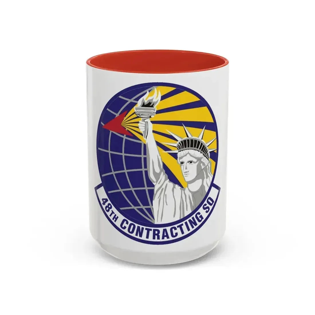 48th Contracting Squadron (U.S. Air Force) Accent Coffee Mug 15oz Red - Go Mug Yourself