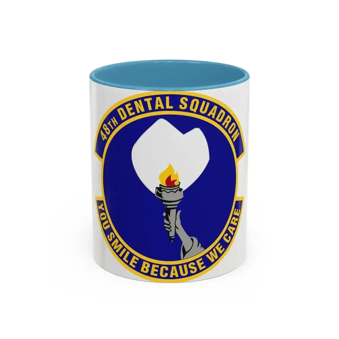 48th Dental Squadron (U.S. Air Force) Accent Coffee Mug 11oz Light Blue - Go Mug Yourself