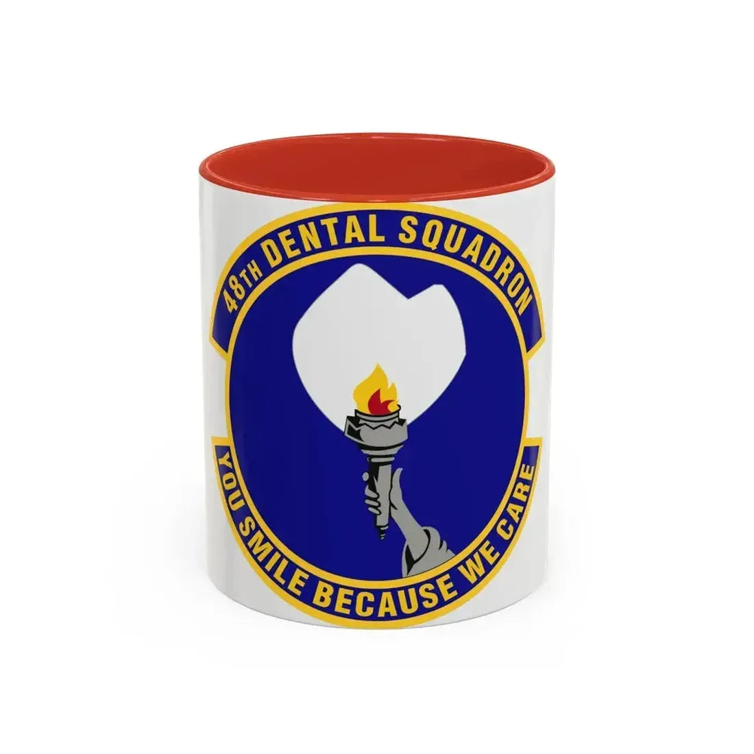 48th Dental Squadron (U.S. Air Force) Accent Coffee Mug 11oz Red - Go Mug Yourself