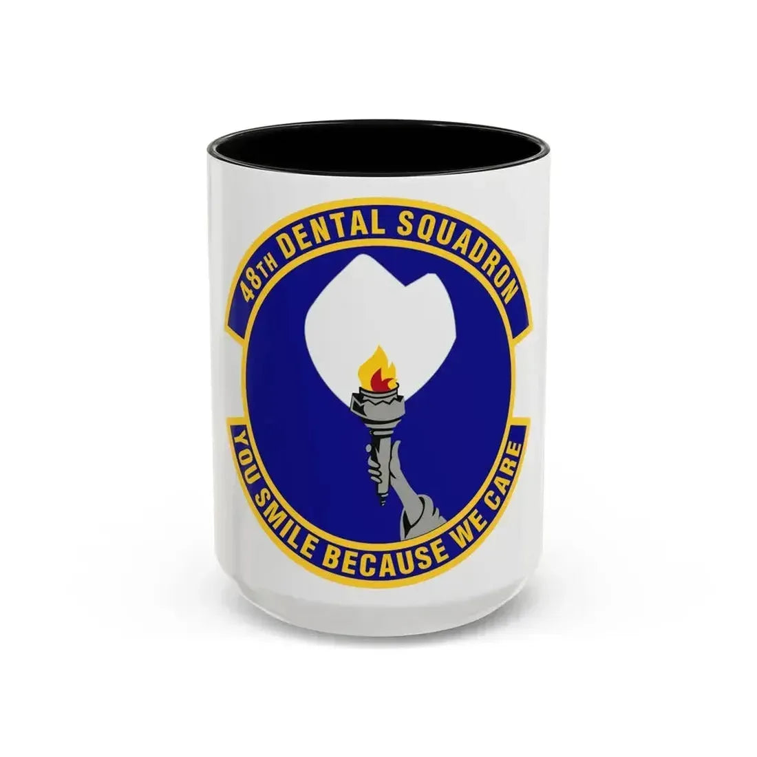 48th Dental Squadron (U.S. Air Force) Accent Coffee Mug 15oz Black - Go Mug Yourself