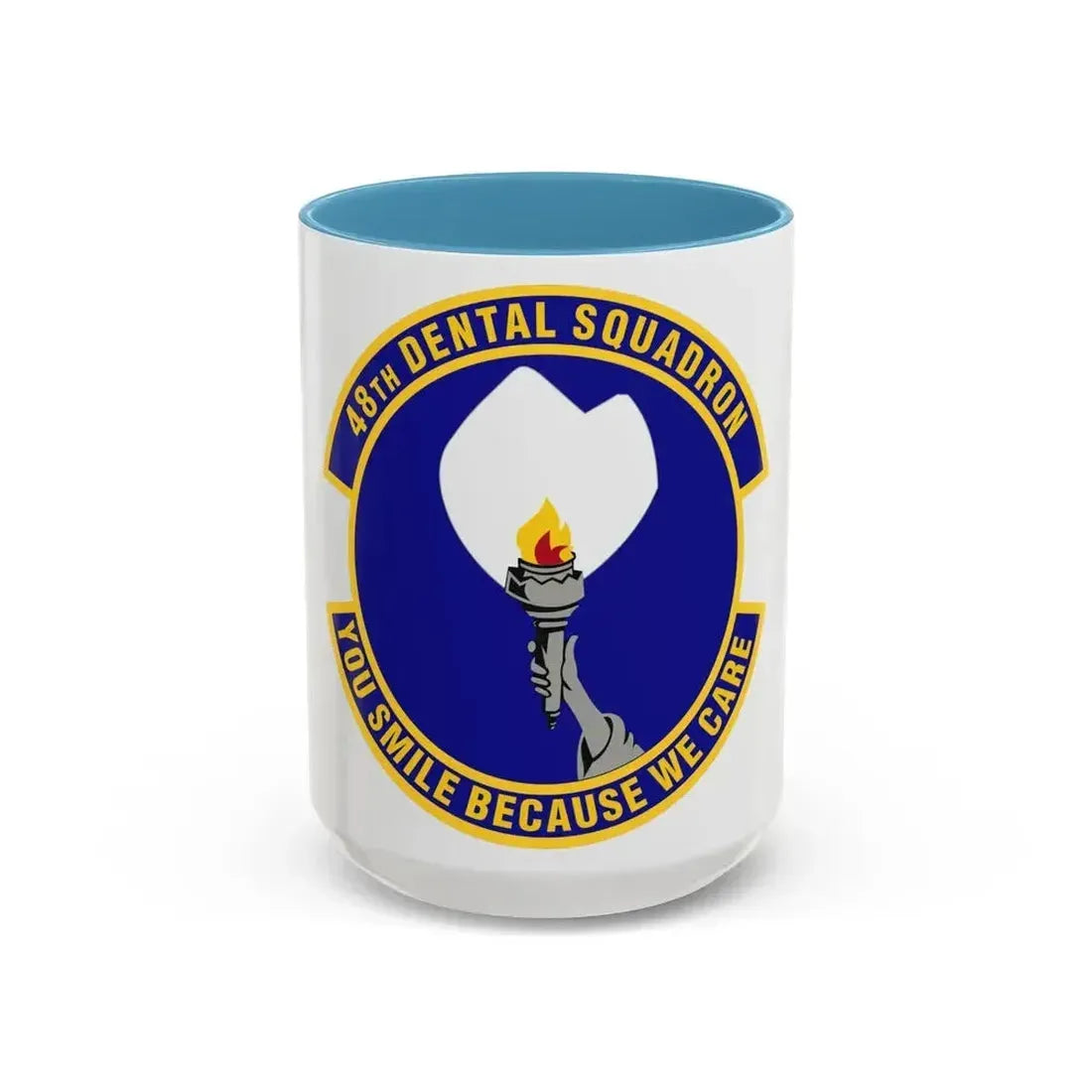 48th Dental Squadron (U.S. Air Force) Accent Coffee Mug 15oz Light Blue - Go Mug Yourself