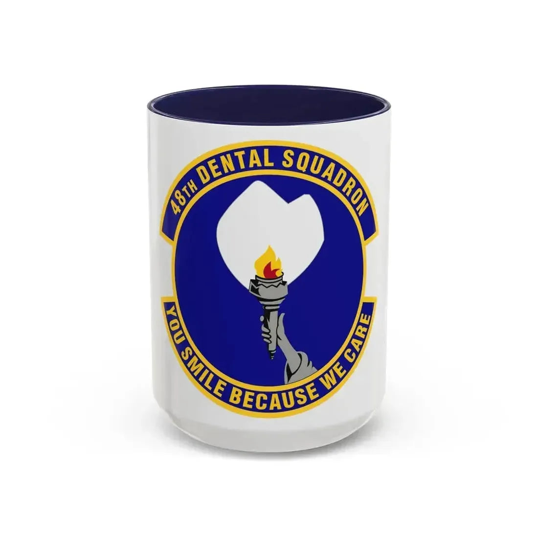 48th Dental Squadron (U.S. Air Force) Accent Coffee Mug 15oz Navy - Go Mug Yourself