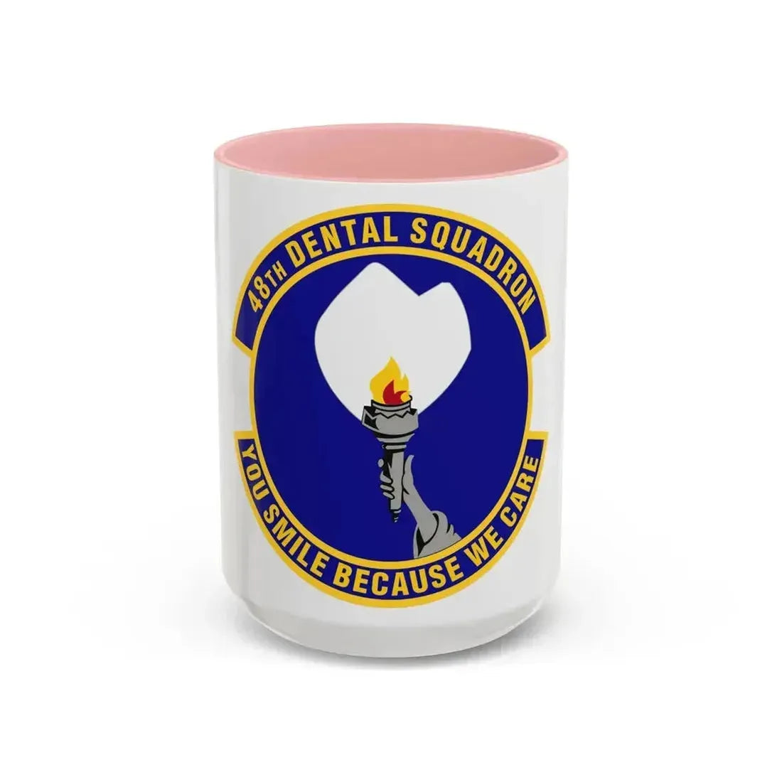 48th Dental Squadron (U.S. Air Force) Accent Coffee Mug 15oz Pink - Go Mug Yourself