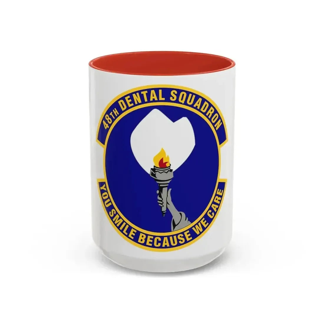 48th Dental Squadron (U.S. Air Force) Accent Coffee Mug 15oz Red - Go Mug Yourself