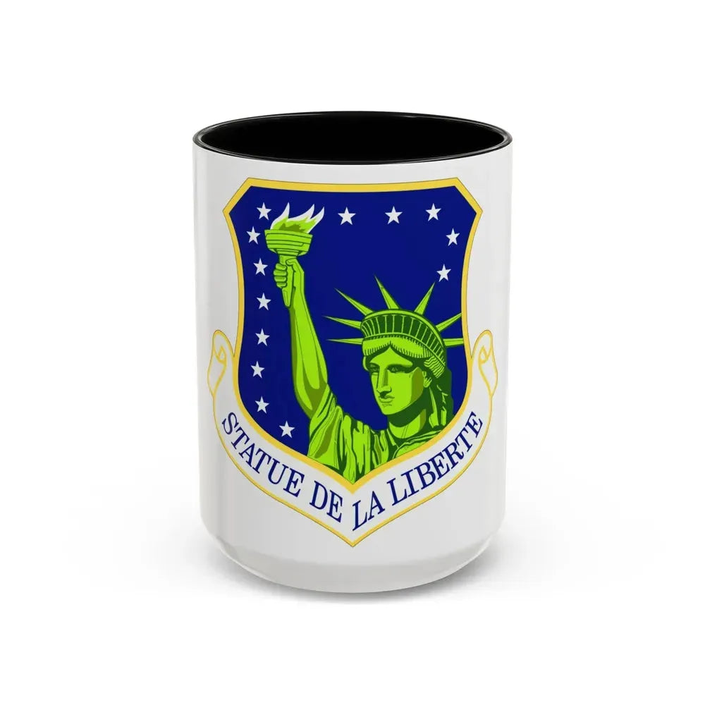 48th Fighter Wing (U.S. Air Force) Accent Coffee Mug 15oz Black - Go Mug Yourself