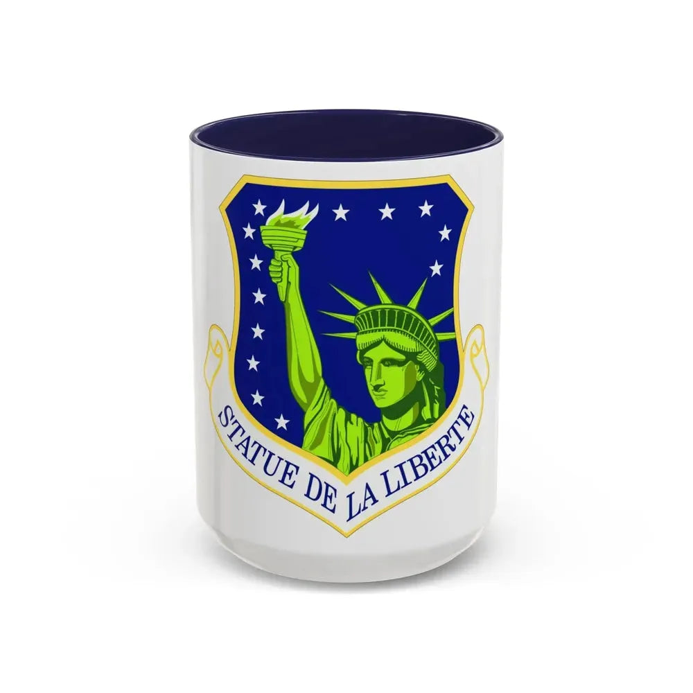 48th Fighter Wing (U.S. Air Force) Accent Coffee Mug 15oz Navy - Go Mug Yourself