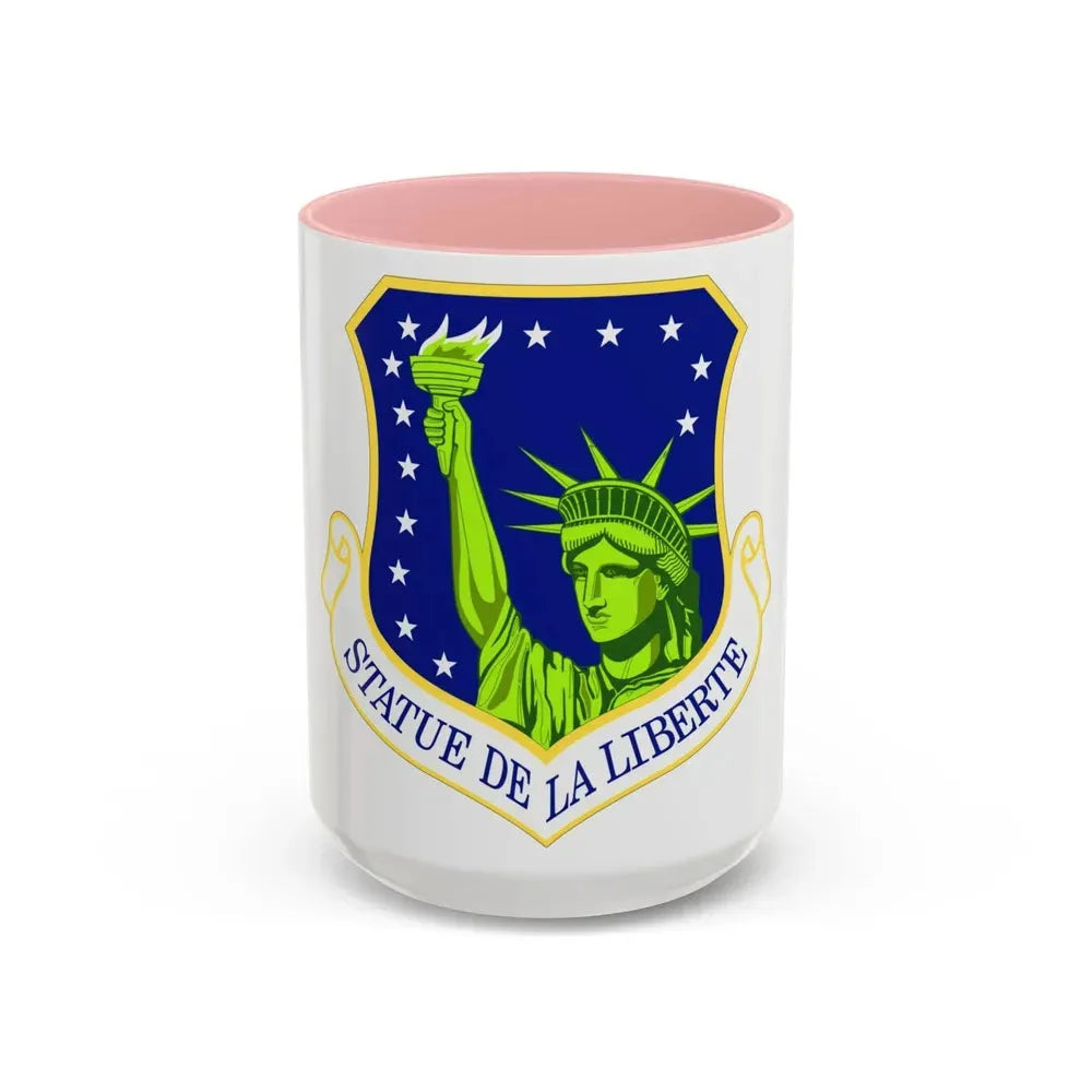 48th Fighter Wing (U.S. Air Force) Accent Coffee Mug 15oz Pink - Go Mug Yourself