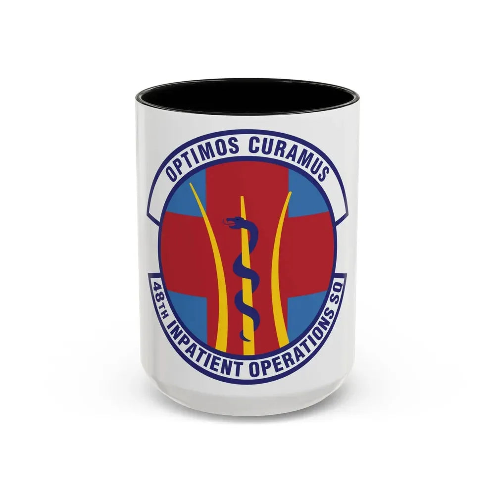 48th Inpatient Operations Squadron (U.S. Air Force) Accent Coffee Mug 15oz Black - Go Mug Yourself
