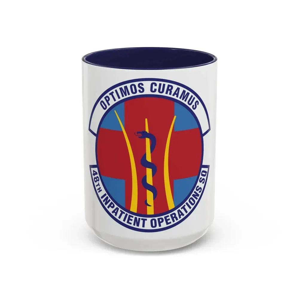 48th Inpatient Operations Squadron (U.S. Air Force) Accent Coffee Mug 15oz Navy - Go Mug Yourself