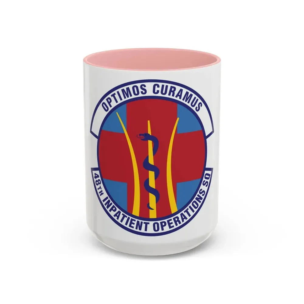 48th Inpatient Operations Squadron (U.S. Air Force) Accent Coffee Mug 15oz Pink - Go Mug Yourself
