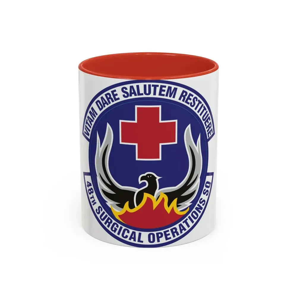 48th Surgical Operations Squadron (U.S. Air Force) Accent Coffee Mug 11oz Red - Go Mug Yourself