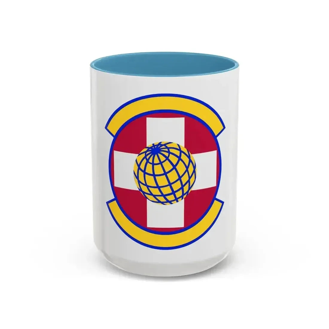 49 Healthcare Operations Squadron AETC (U.S. Air Force) Accent Coffee Mug 15oz Light Blue - Go Mug Yourself