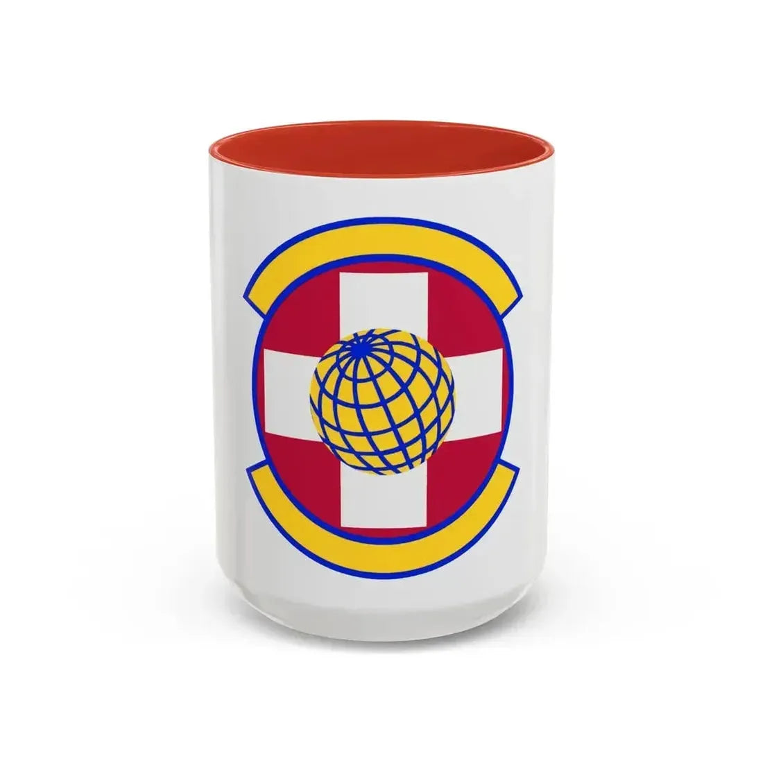 49 Healthcare Operations Squadron AETC (U.S. Air Force) Accent Coffee Mug 15oz Red - Go Mug Yourself