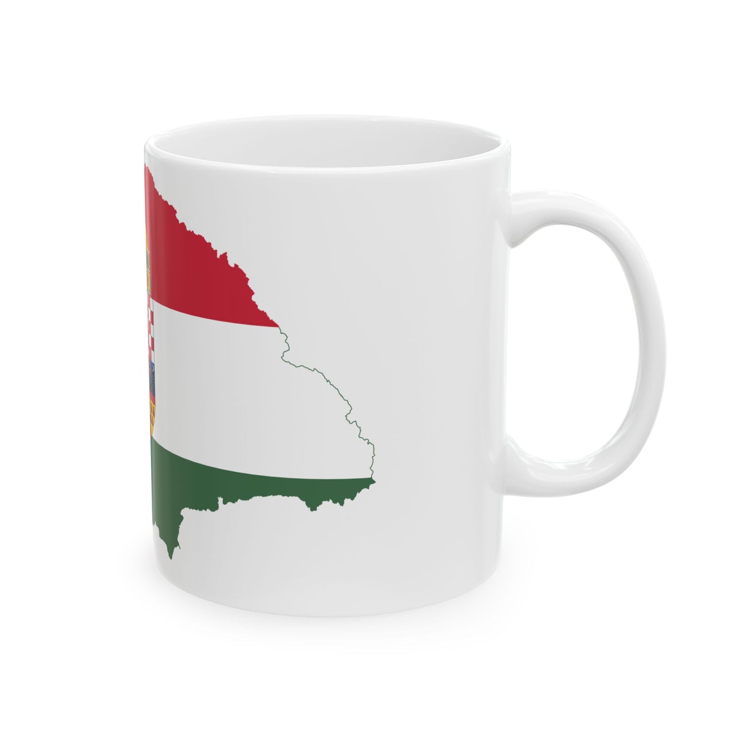 Flag-map of Transleithania 1896-1915 (Hungary) White Coffee Mug