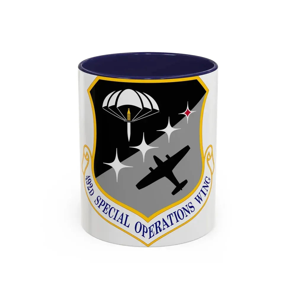 492 Special Operations Wing AFSOC (U.S. Air Force) Accent Coffee Mug 11oz Navy - Go Mug Yourself