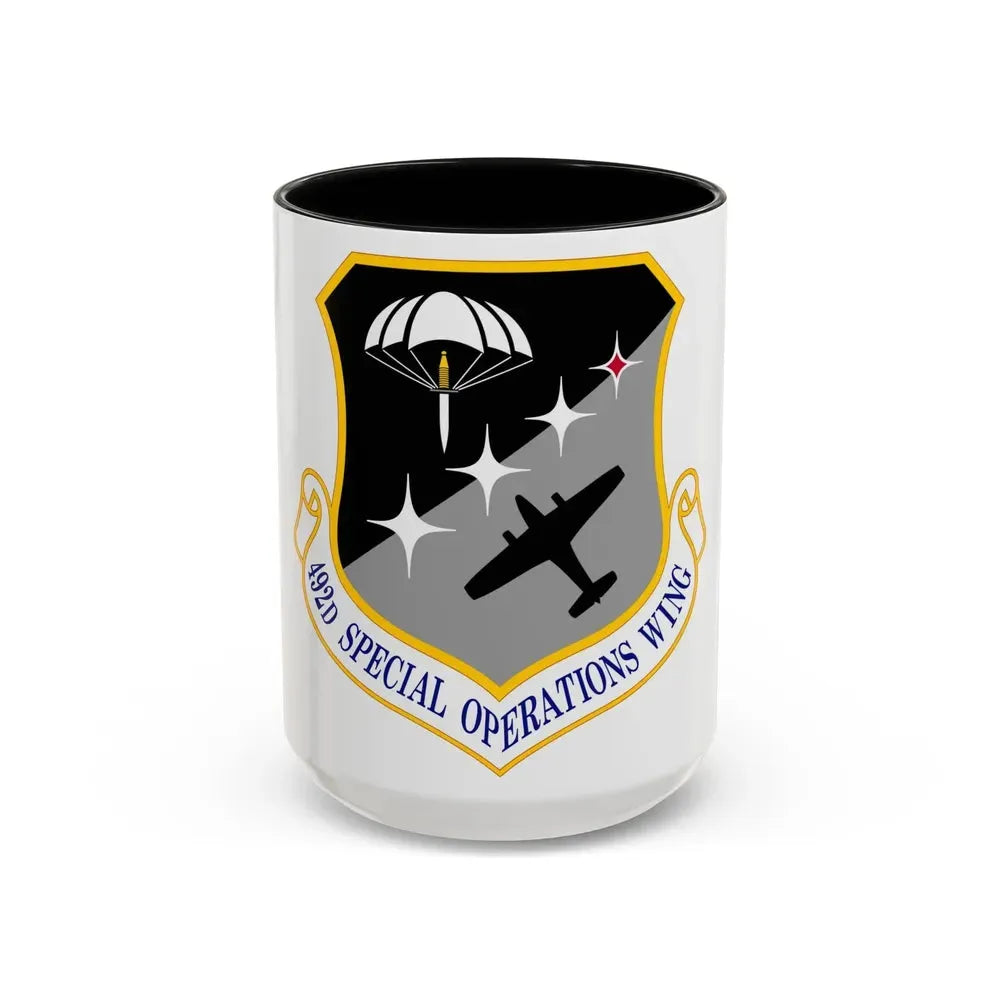 492 Special Operations Wing AFSOC (U.S. Air Force) Accent Coffee Mug 15oz Black - Go Mug Yourself