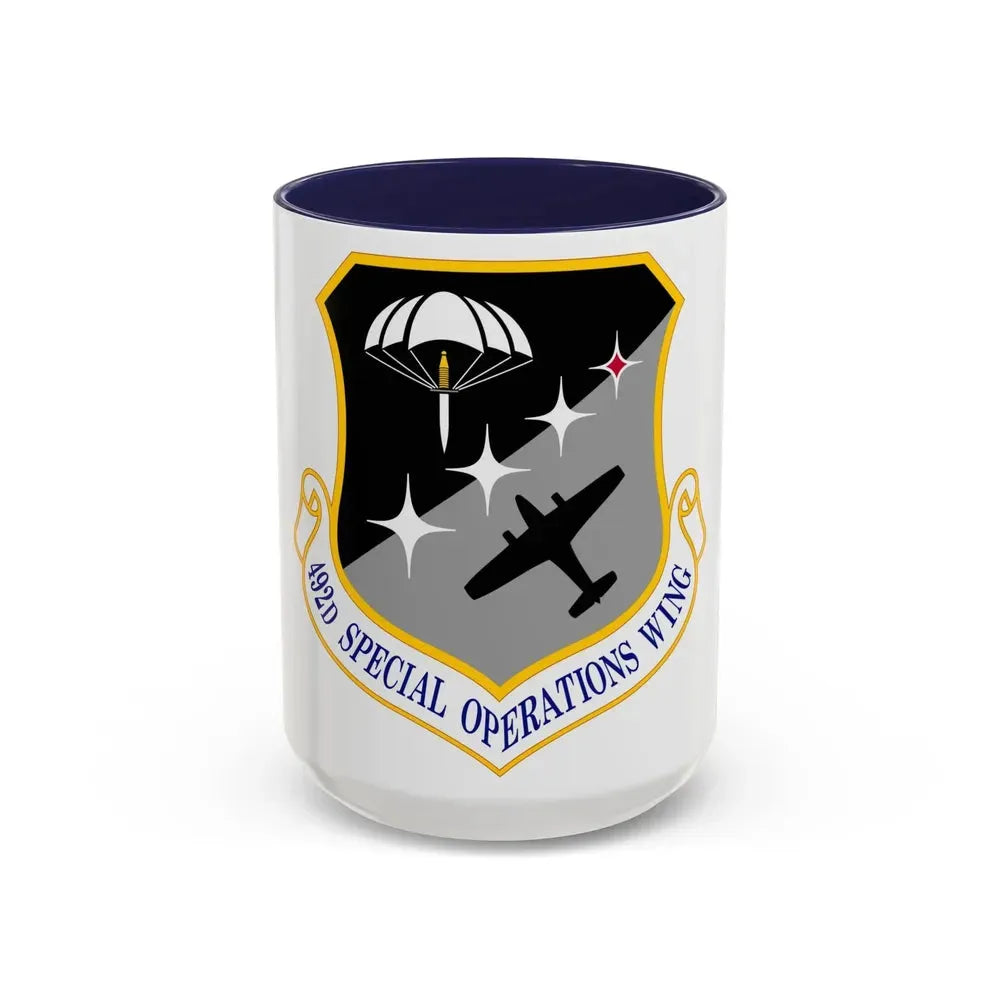 492 Special Operations Wing AFSOC (U.S. Air Force) Accent Coffee Mug 15oz Navy - Go Mug Yourself